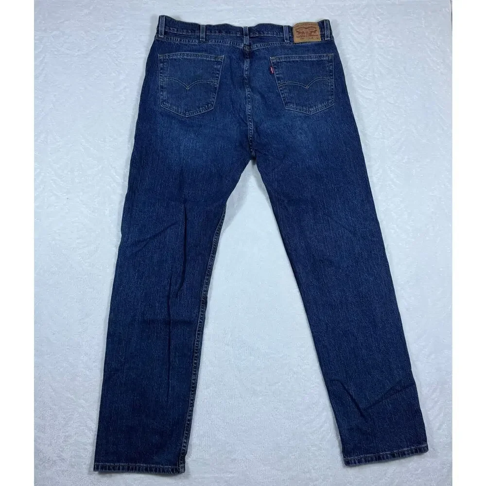 Levi's 505 Regular Fit Men's W40 L34 Denim Straight Leg Jeans Classic‎ Blue Wash